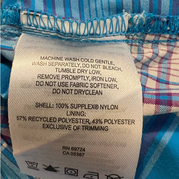 Columbia Omni-Wick Button-up Blouse in Blue and Purple Plaid Size Small - Picture 5 of 5